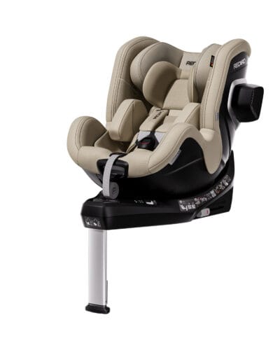 RECARO KINDERSITZ TORON 1 Stoff Elegant Beige, Reboarder mitwachsend von Geburt bis ca. 4 Jahre